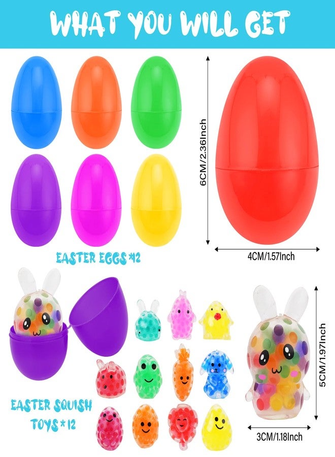 Mljsh 12 Pack Prefilled Easter Eggs with Squeeze Toys Inside, Easter Basket Stuffers Easter Egg Fillers, Gift Exchange and Party Favors - Image 3